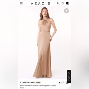 AZAZIE DELMAR STRETCH SATIN DRESS (English Rose) A12